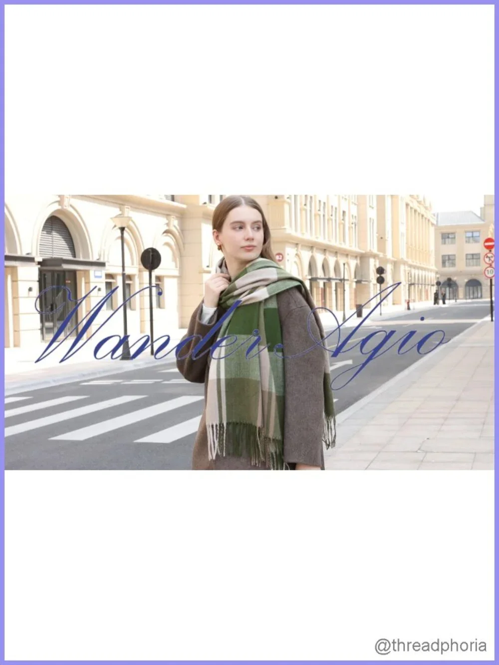 Cashmere Like Shawl Scarf Winter Warm Knit Large Tassel Plaid Scarf